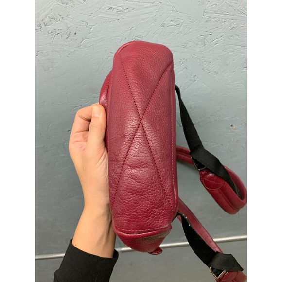 Marc by Marc Jacobs Burgundy Biker Grommet Leather Backpack Studded Zip Pocket main image 14